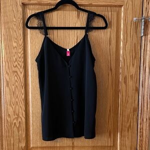 Chic Black Lace Strap Camisole